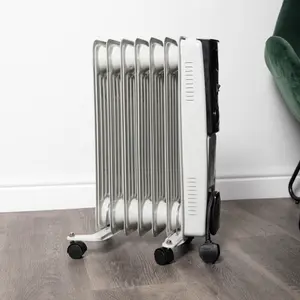 1500w 1.5kw 7 Fin Oil Filled Radiator or Heater with Thermostat