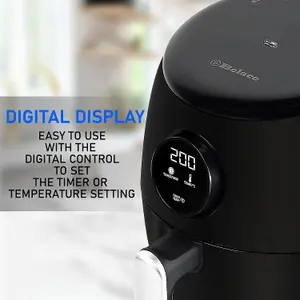 Belaco Air Fryer, 2L Digital Display, Rapid Air Circulation,  60 Min Timer,