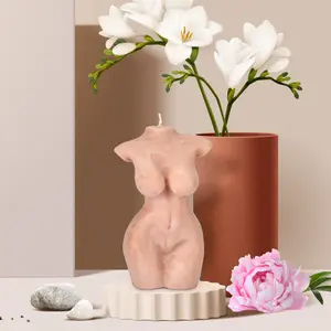 Peony Blush Desire Full Body Female Figure Candle