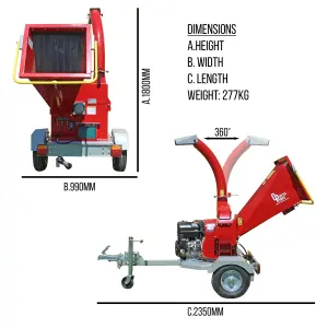 Crytec Terminator DGS1500 wood chipper with electric start