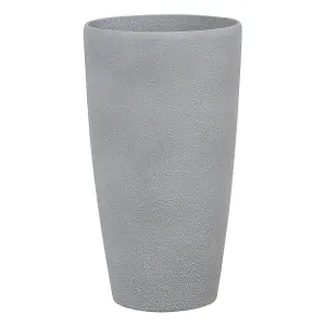 Plant Pot Stone Grey 31 x 31 x 58 cm ABDERA