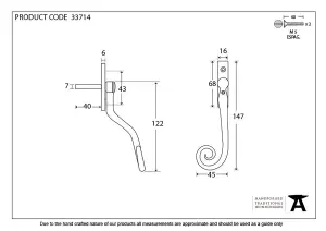 From The Anvil Pewter 16mm Monkeytail Espag - LH