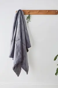 Martex Plush Lux Blanket Charcoal Grey