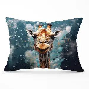 Splashart Giraffe Face Cushions 33cm x 48cm