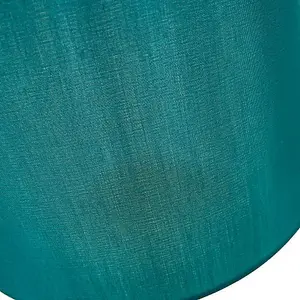 Traditionally Designed Medium 10 Drum Lamp Shade in Sleek Teal Faux Silk Fabric