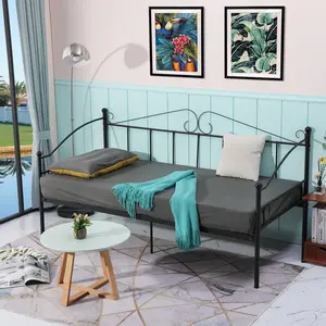 Roanne Single (90 X 190cm) Iron Daybed Black