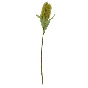 Artificial Pagoda Autumn Green Flower. Single Stem H65 cm