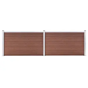 Berkfield Garden Fence WPC 353x106 cm Brown