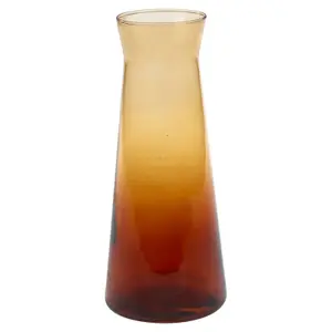 URBNLIVING Height 25cm 1.145L/38.7oz Orange Coloured Decanter Glass Wine Water Juice Drinking Carafe Jug