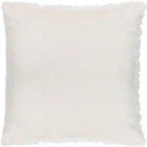 Fluff Square Throw Cushion Covers White