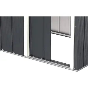 5 x 4 Premier Apex Metal Garden Shed - Anthracite Grey (5ft x 4ft / 5' x 4' / 1.6m x 1.2m)