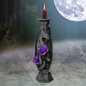 Anne Stokes Dragon Beauty Candle Stick Candle Holder Valentine - 25cm