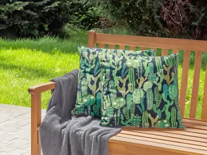 Set of 2 Outdoor Cushions BUSSANA Green