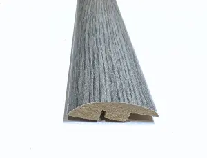 Laminate Wood Flooring MDF Ramp Edge Threshold Trim 0.9m Length Strip - Texas Grey Oak