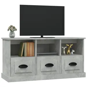 Berkfield TV Cabinet Concrete Grey 100x35x50 cm Engineered Wood