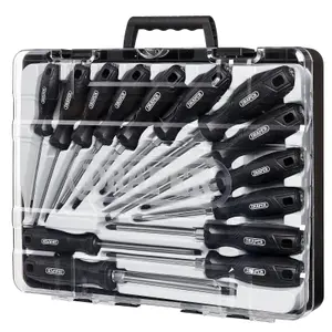 Draper Hard Grip Screwdriver Set with Draper TX-STAR (14 Piece) 13588