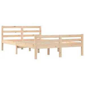 Berkfield Bed Frame Solid Wood 120x190 cm Small Double