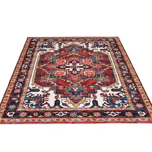 Washable Non-Slip Terracotta Beige Area Rug 190cm x 280cm