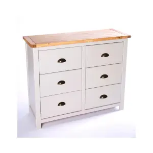 Argenta 6 Drawer Chest of Drawers Brass Cup Handle