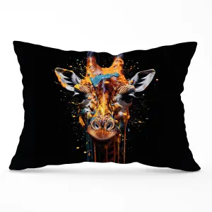 Giraffe Face Splashart Cushions 33cm x 48cm