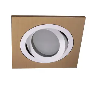 Luminosa Helium Recessed Downlight Light Square Anodised Copper