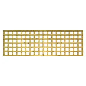 Zest 3 x Country Square Wooden Trellis 1.83m x 0.6m 2ft Garden Screen Support