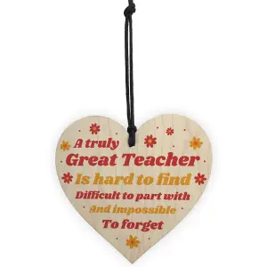 Personalised Teacher Gift Wood Heart Leaving Nursery School Gift From Student Keepsake