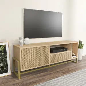 Decorotika - Utopia TV Stand TV Unit TV Cabinet with Shelves and One Cabinet