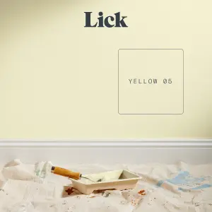 Lick Yellow 05 Eggshell Emulsion paint, 2.5L