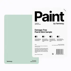 Hemway Chalk Paint Matt A5 Sample, Light Sea Green, Peel & Stick Swatch For Interior Walls Wood