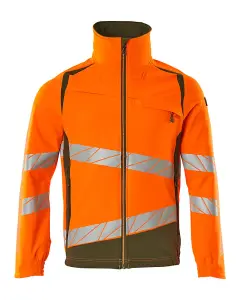 Mascot Accelerate Safe Ultimate Stretch Work Jacket (Hi-Vis Orange/Moss Green)  (XXX large)