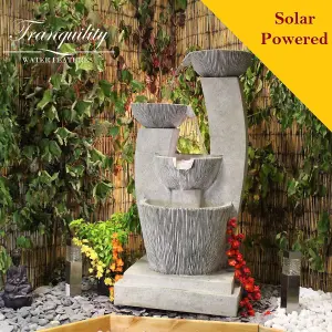 Medium Venetian Cascade Contemporary Solar Water Feature