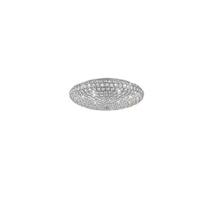 Luminosa King  9 Light Indoor Large Flush Light Chrome, G9