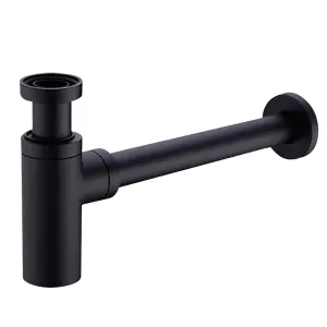 Black Round Design Bathroom Bottle Trap