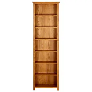 Berkfield 7-Tier Bookcase 60x22x200 cm Solid Oak Wood