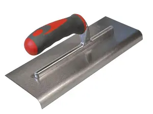 Faithfull Soft Grip Edging Trowel 11 x 4.75 Inches for Concrete Finishing