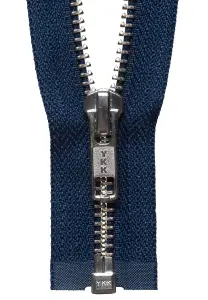 Nickel Free Metal Open-End Zip: 46cm or 18.11in: Navy