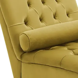 Velvet Chaise Lounge Mustard MURET