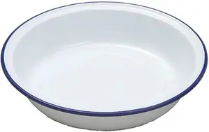 Falcon Enamel 14cm Round Pie Dish, Steel, White