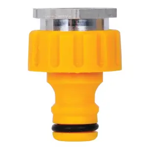 Hozelock Indoor Threaded Tap Connector Yellow (24mm)