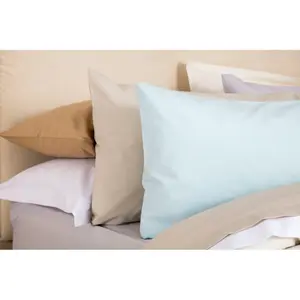 200 TC 50/50 Percale Polycotton 200 Thread Count Plain Cotton Blend Percale Housewife Pillowcase Duck Egg Blue