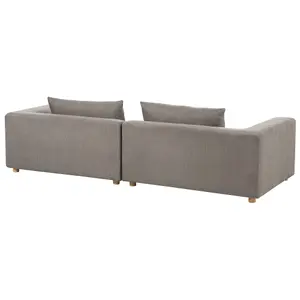 Beliani Modern 3 Seater Sofa Brown LERMON