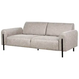 3 Seater Fabric Sofa Grey ASKIM