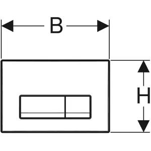 Geberit Delta 50 Flush Plate Gloss Chrome
