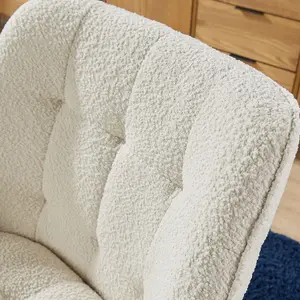 Home Source Teddy Fur Armchair Cream