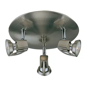 Luminosa Arco 3-Light Ceiling Spotlight Plate Matt Nickel