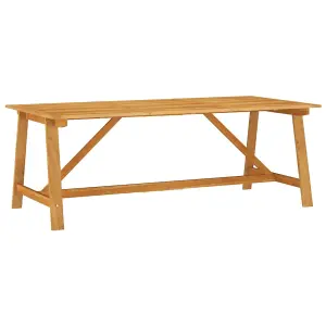 Berkfield Garden Dining Table 206x100x74 cm Solid Acacia Wood