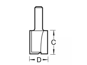 Trend C014 x 1/4 TCT Two Flute Cutter 9.5 x 25.4mm