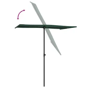 Berkfield Outdoor Parasol with Aluminium Pole 180x130 cm Green