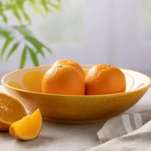 World Foods Orange Round Bowl 25cm